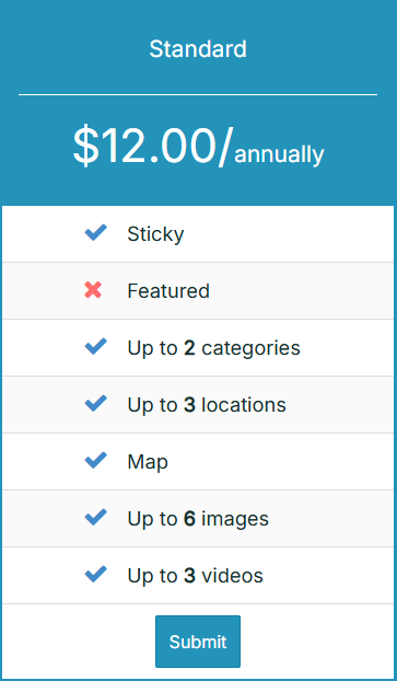 Standard Listing